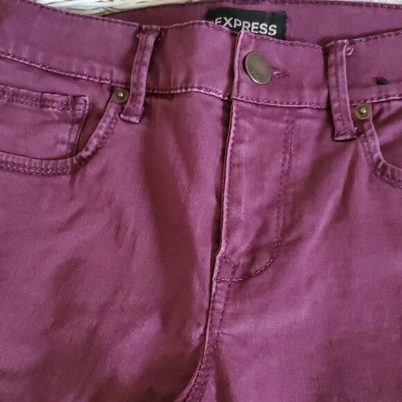- EXPRESS wine red jeans - Picture 5 of 9